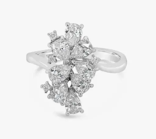 [JOYANI11841] Anillo Bauer Diamantes oro blanco 18k y diamantes